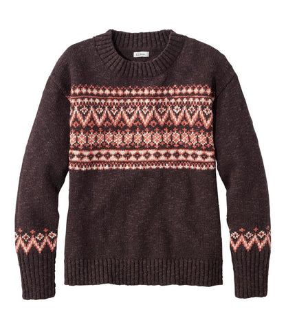 Women's Cotton Ragg Sweater, Crewneck Fair Isle / L.L.Bean
