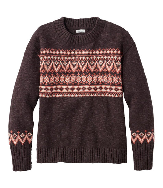 Women's Cotton Ragg Sweater, Crewneck Fair Isle / L.L.Bean