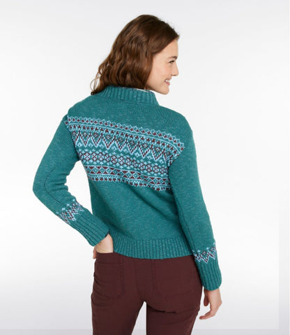 Women's Cotton Ragg Sweater, Crewneck Fair Isle / L.L.Bean
