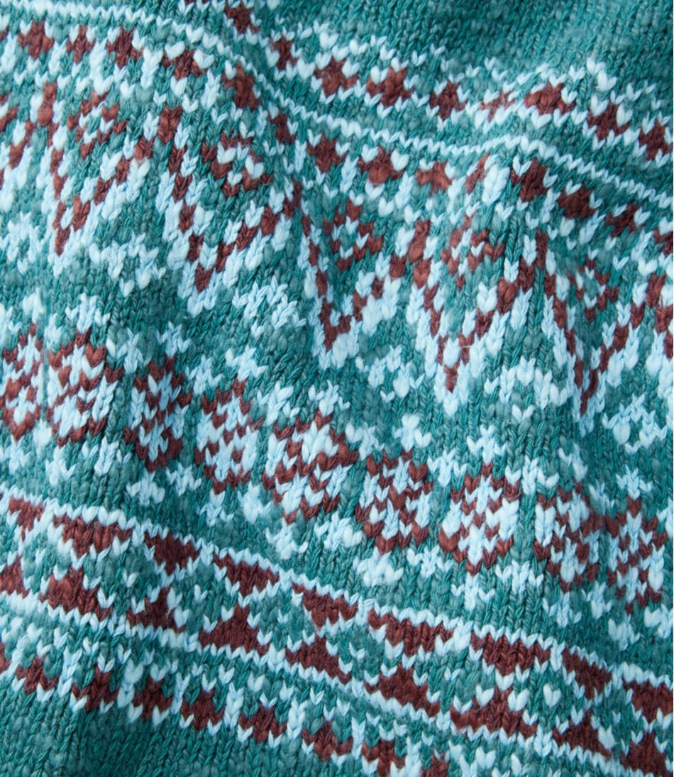 Women's Cotton Ragg Sweater, Crewneck Fair Isle / L.L.Bean