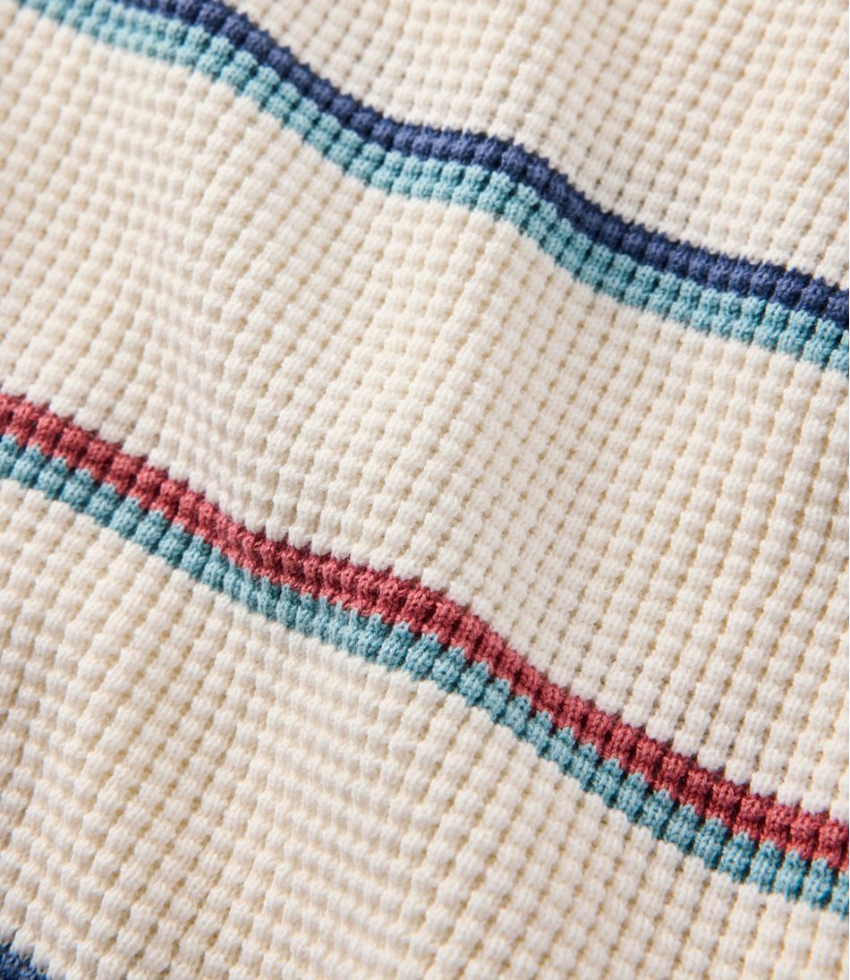 Women's Sunwashed Waffle Sweater, Pullover Stripe / L.L.Bean