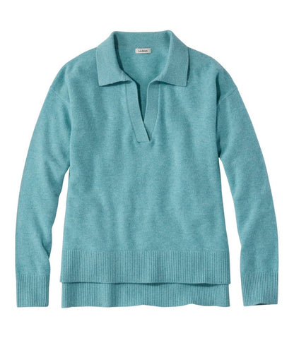 Women's Classic Cashmere Sweater, Relaxed Polo / L.L.Bean