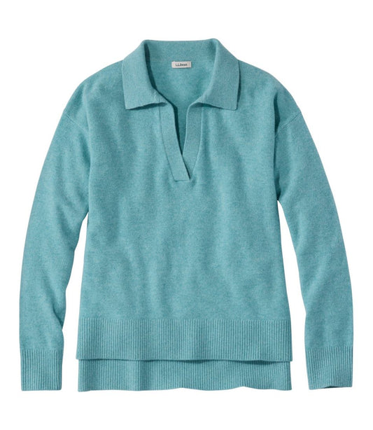 Women's Classic Cashmere Sweater, Relaxed Polo / L.L.Bean