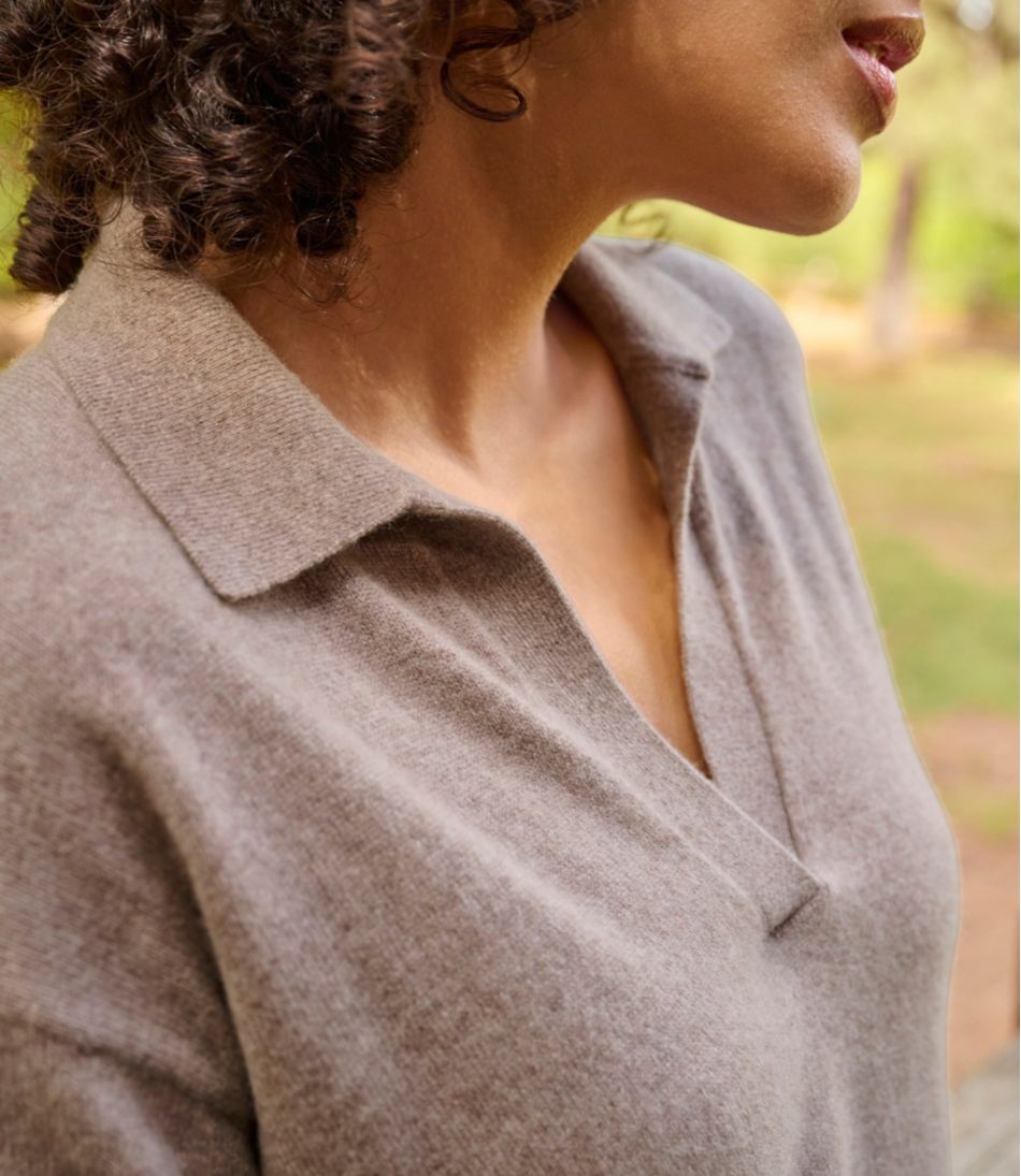 Women's Classic Cashmere Sweater, Relaxed Polo / L.L.Bean