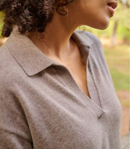Women's Classic Cashmere Sweater, Relaxed Polo / L.L.Bean