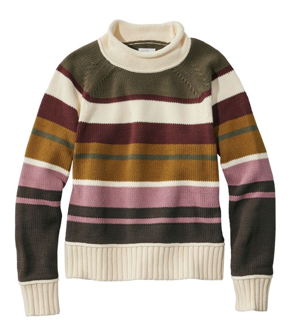 Women's Signature Original Cotton Sweater, Rollneck Stripe / L.L.Bean