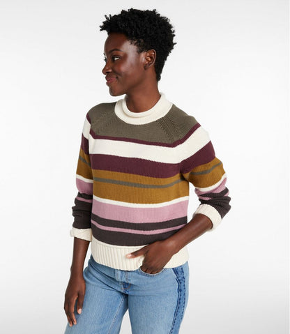 Women's Signature Original Cotton Sweater, Rollneck Stripe / L.L.Bean