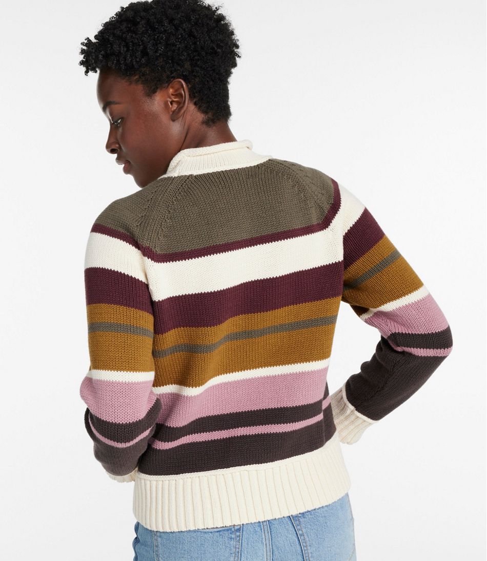 Women's Signature Original Cotton Sweater, Rollneck Stripe / L.L.Bean