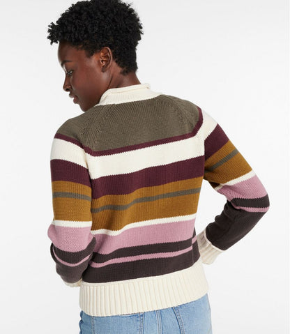Women's Signature Original Cotton Sweater, Rollneck Stripe / L.L.Bean