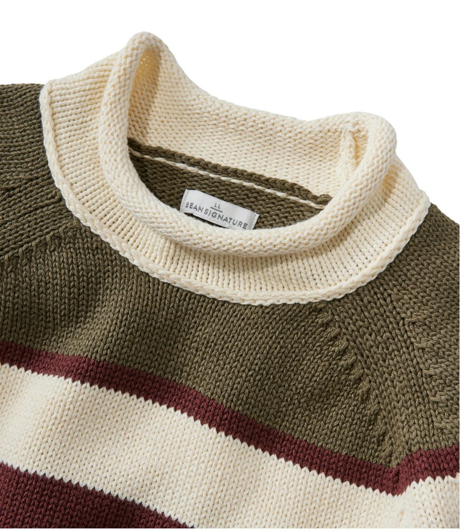 Women's Signature Original Cotton Sweater, Rollneck Stripe / L.L.Bean