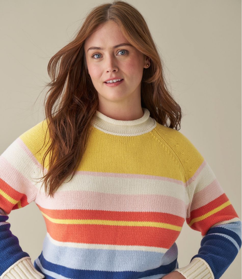 Women's Signature Original Cotton Sweater, Rollneck Stripe / L.L.Bean
