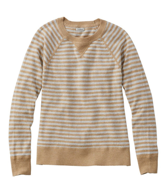 Women's Organic Cotton Slub Sweater, Crewneck Stripe / L.L.Bean