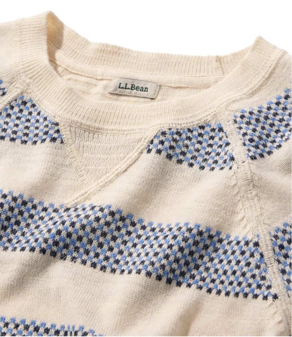 Women's Organic Cotton Slub Sweater, Crewneck Stripe / L.L.Bean