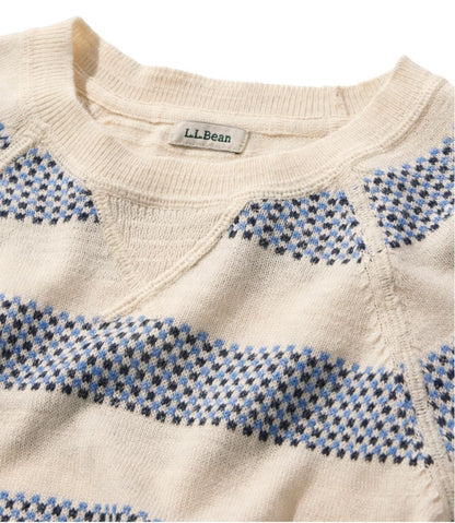 Women's Organic Cotton Slub Sweater, Crewneck Stripe / L.L.Bean