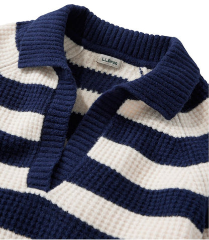 Women's SuperSoft Waffle Sweater, Polo Stripe / L.L.Bean