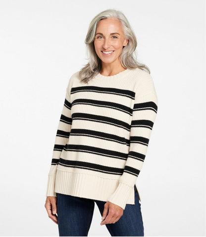Women's Heritage Heirloom Wool/Cashmere Sweater, Crewneck Stripe / L.L.Bean