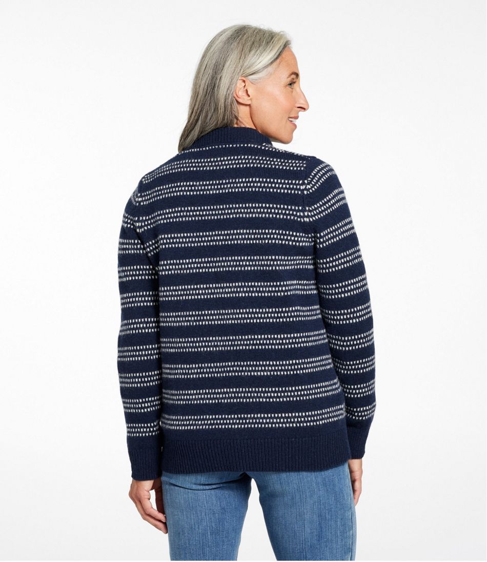 Women's Bean's Classic Ragg Wool Sweater, Button-Front Cardigan Novelty / L.L.Bean