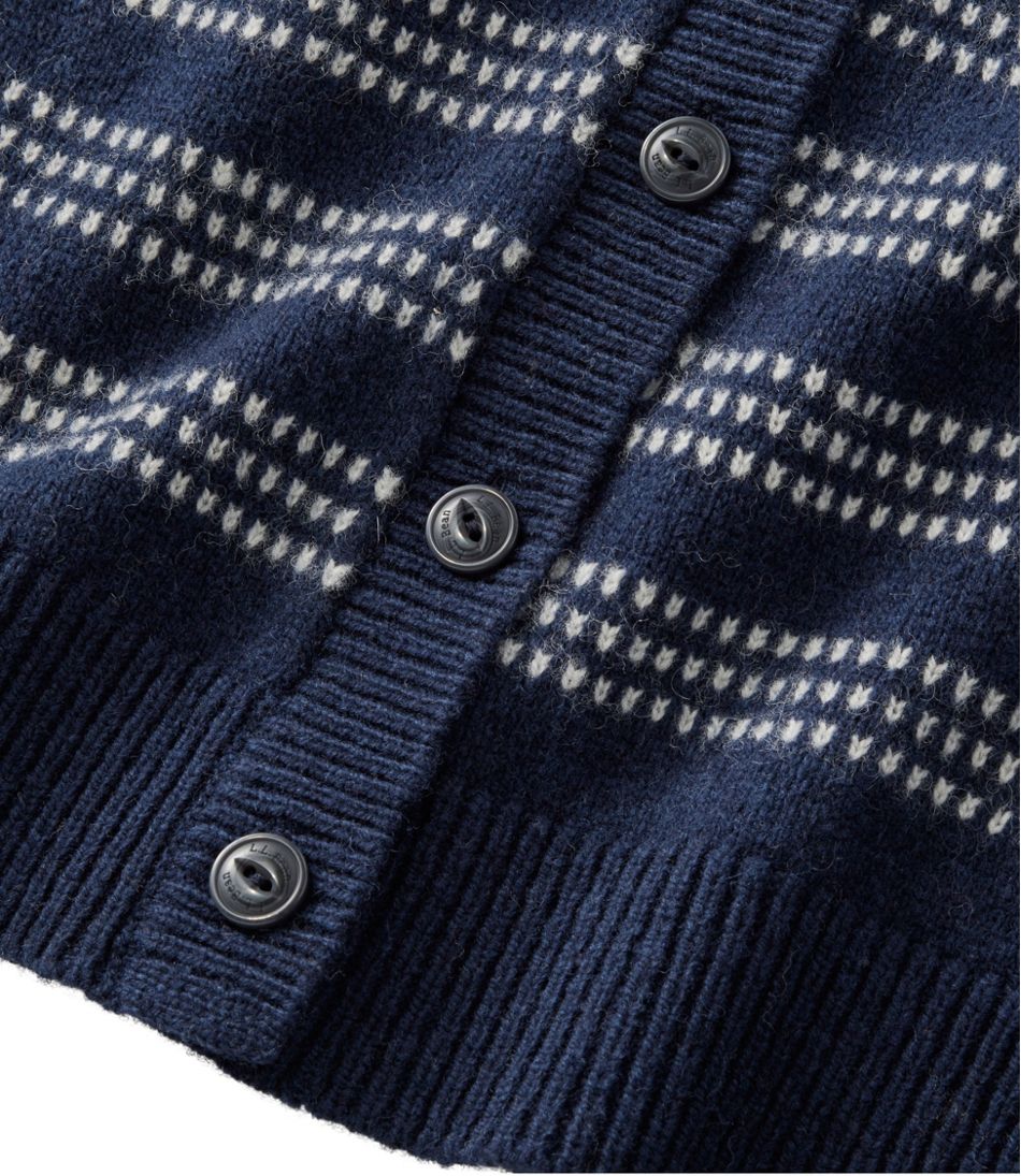 Women's Bean's Classic Ragg Wool Sweater, Button-Front Cardigan Novelty / L.L.Bean