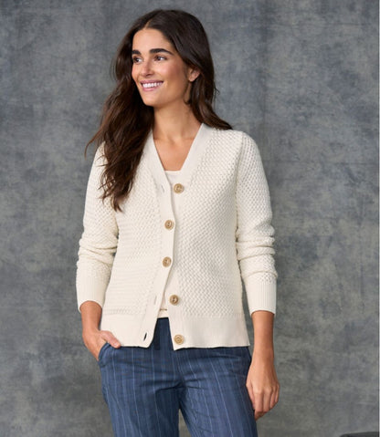 Women's Basketweave Sweater, Button-Front Cardigan / L.L.Bean