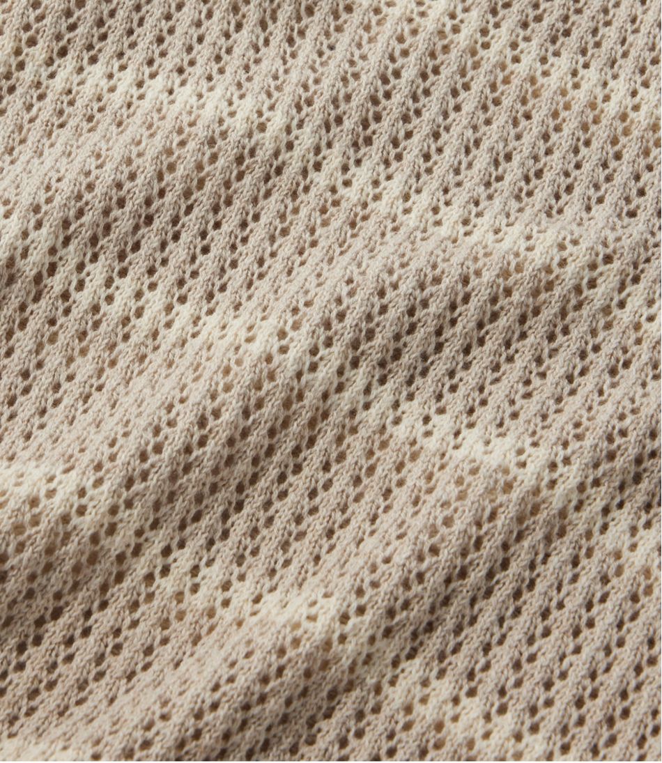 Women's Organic Cotton Slub Pointelle Sweater, Polo / L.L.Bean