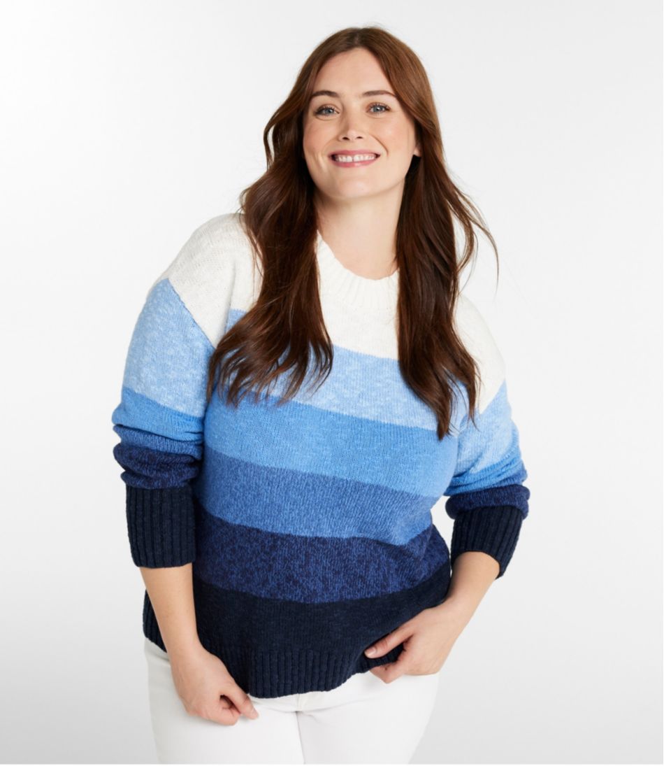 Women's Cotton Ragg Sweater, Crewneck Stripe / L.L.Bean