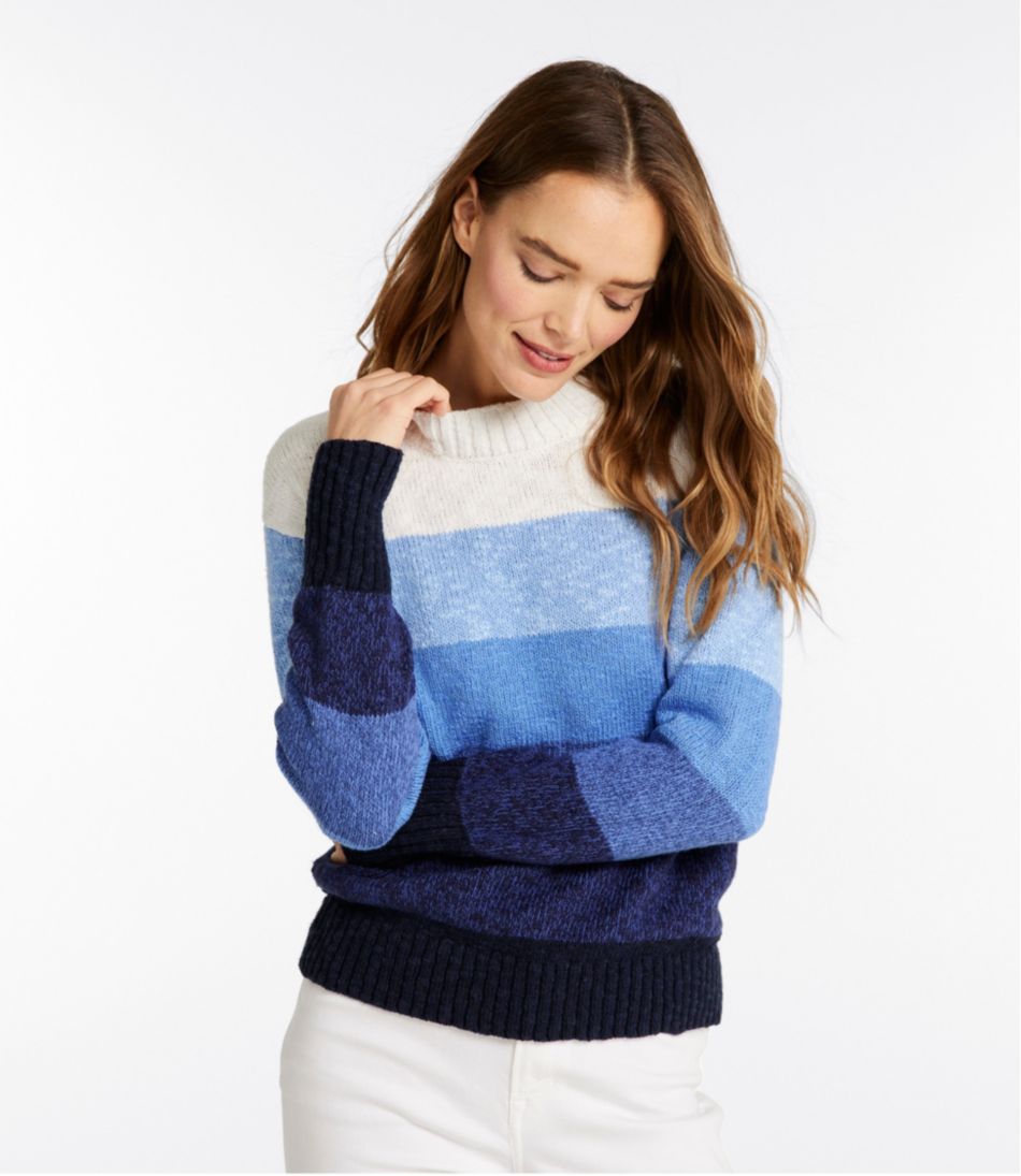 Women's Cotton Ragg Sweater, Crewneck Stripe / L.L.Bean