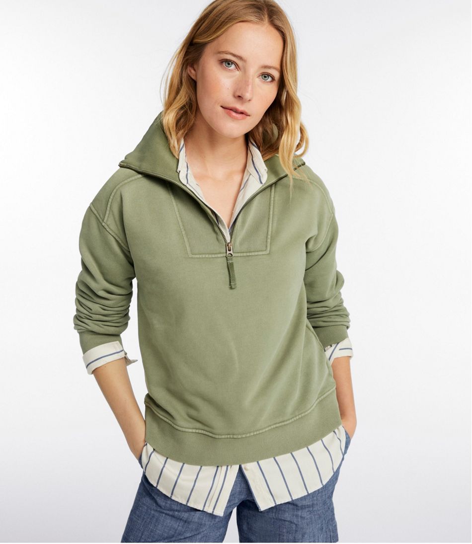 Women's Sunwashed Sweats, Quarter-Zip / L.L.Bean