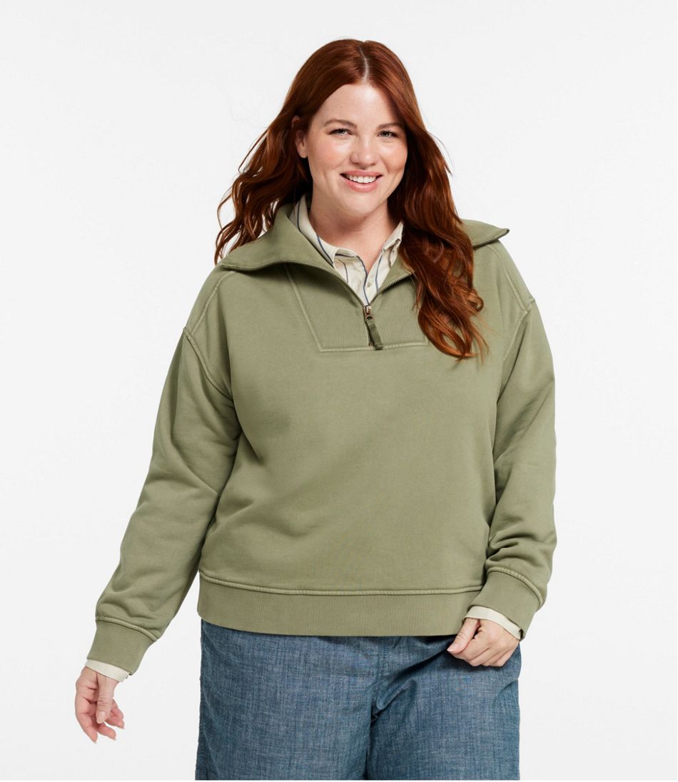 Women's Sunwashed Sweats, Quarter-Zip / L.L.Bean