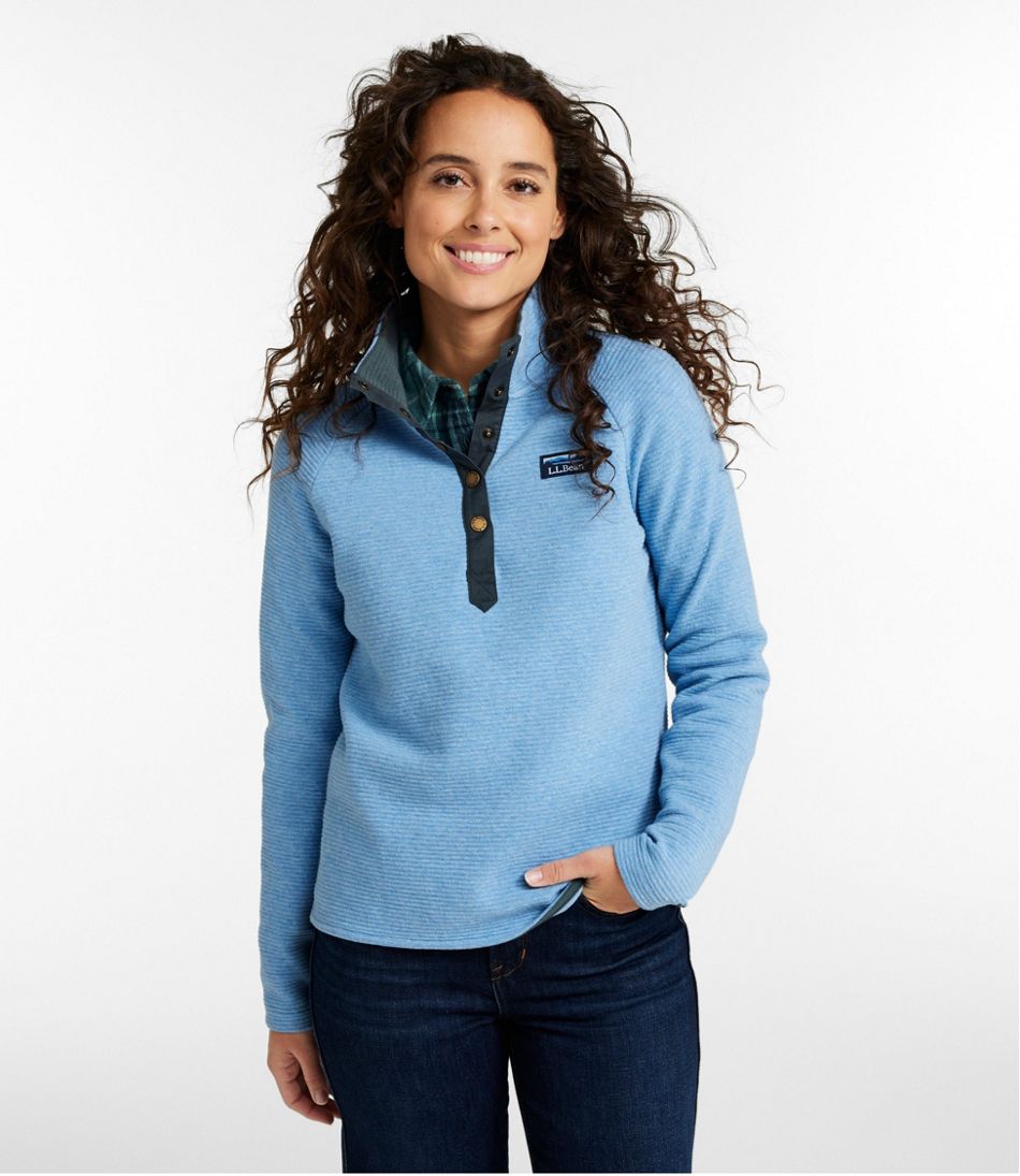 Women's Lakewashed Double-Knit Quarter-Snap / L.L.Bean