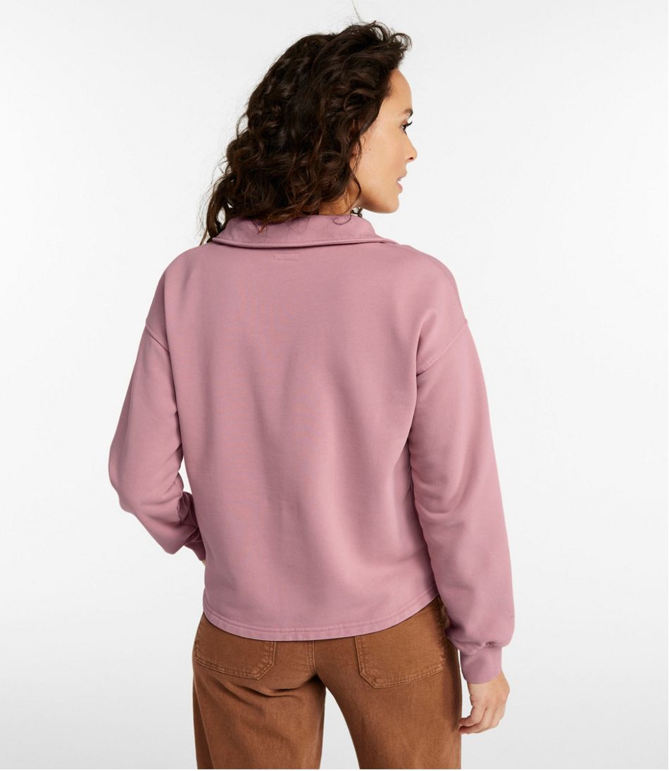 Women's Sunwashed Sweats, Splitneck Polo / L.L.Bean