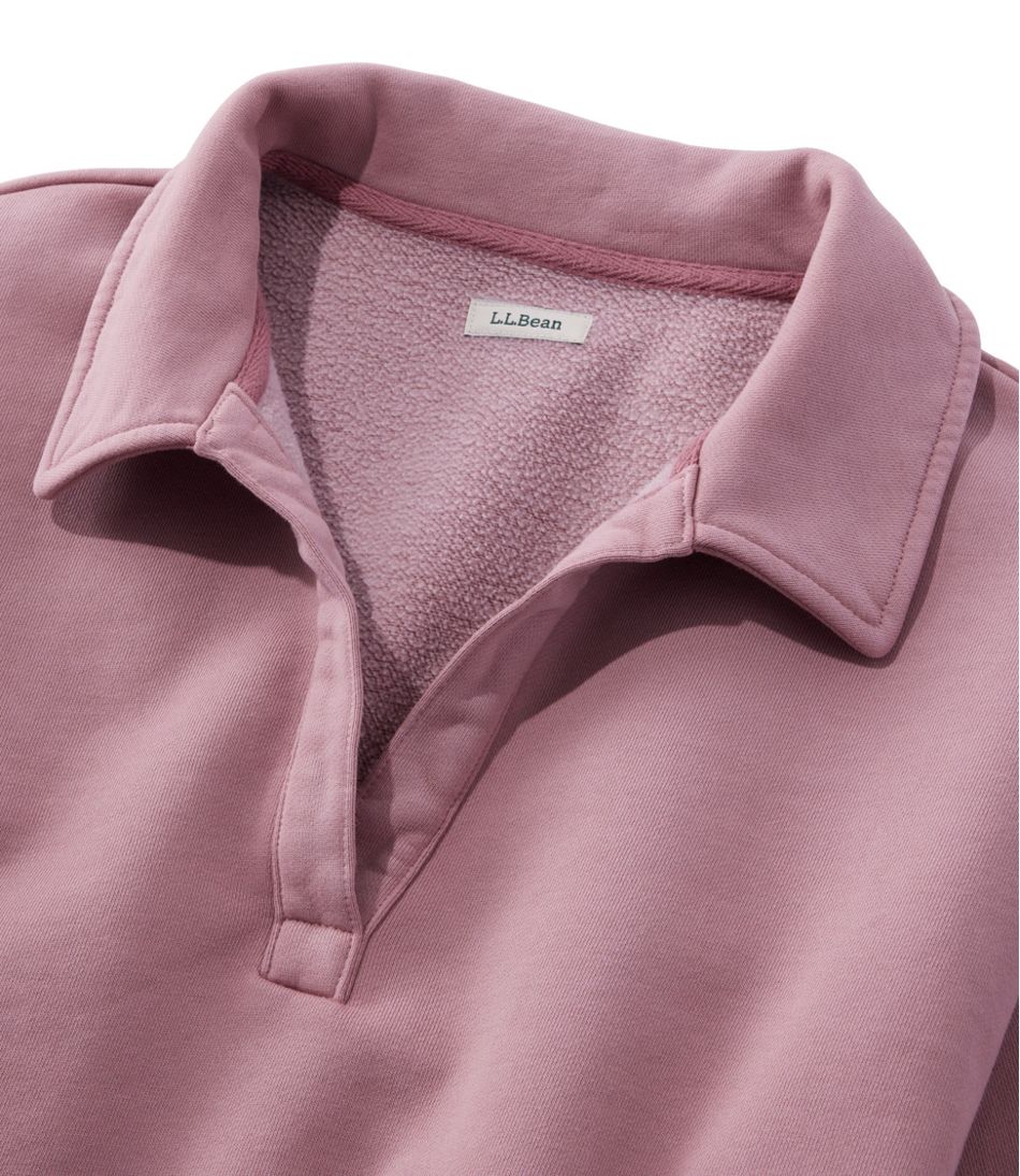 Women's Sunwashed Sweats, Splitneck Polo / L.L.Bean