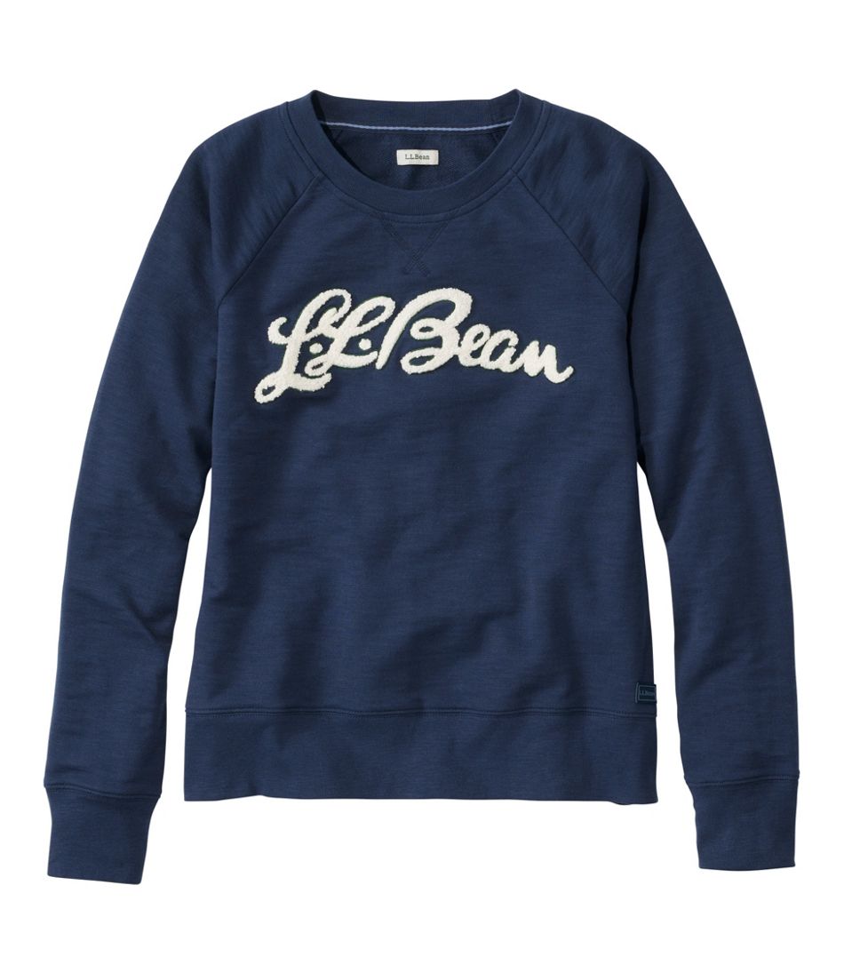 Women's Peaks Island Crewneck, Logo / L.L.Bean