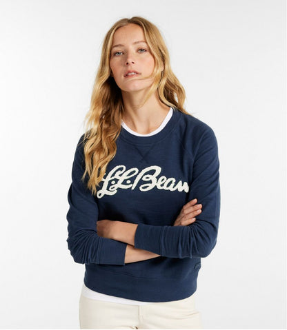 Women's Peaks Island Crewneck, Logo / L.L.Bean