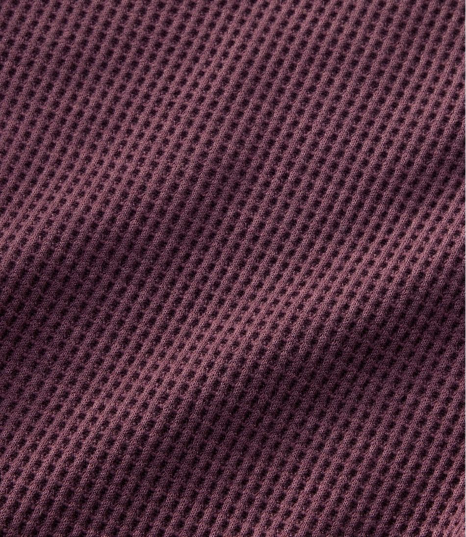 Women's Birchwood Brushed Waffle Top, V-Neck / L.L.Bean