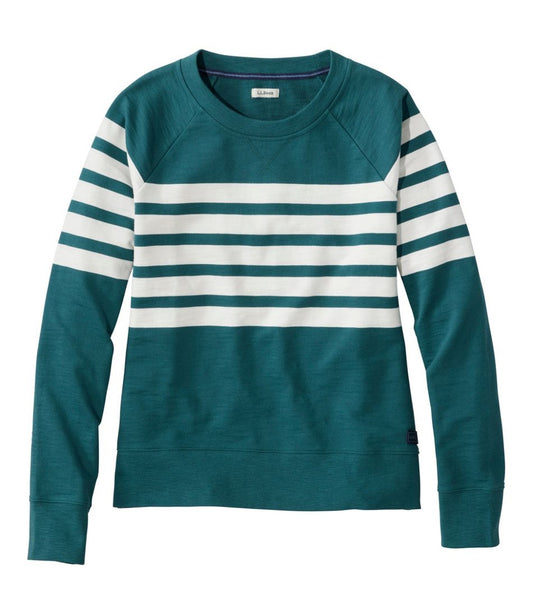 Women's Peaks Island Crewneck, Stripe / L.L.Bean
