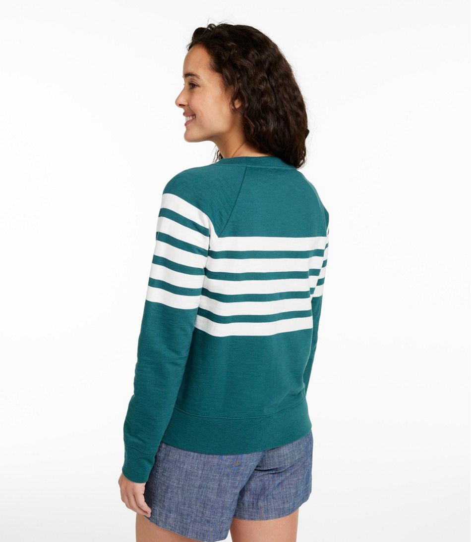 Women's Peaks Island Crewneck, Stripe / L.L.Bean