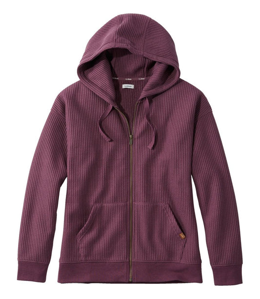 Women's Birchwood Brushed Waffle Full-Zip Hoodie / L.L.Bean