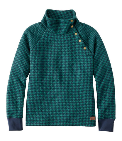 Women's Quilted Sweatshirt, Snapneck Pullover Print / L.L.Bean
