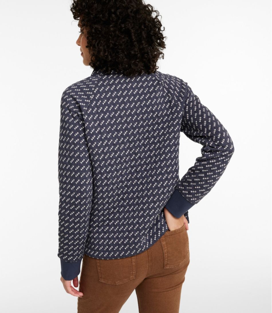 Women's Quilted Sweatshirt, Snapneck Pullover Print / L.L.Bean