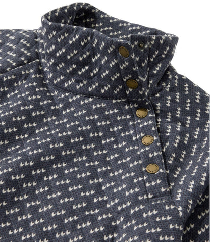 Women's Quilted Sweatshirt, Snapneck Pullover Print / L.L.Bean