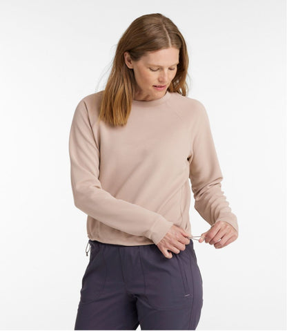 Women's VentureStretch Ottoman-Rib Pullover, Cropped / L.L.Bean