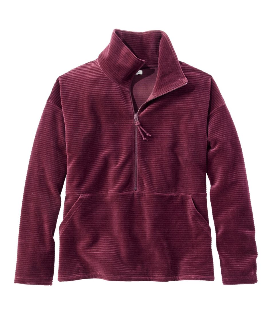 Women's Soft Stretch Corduroy Pullover, Half-Zip / L.L.Bean