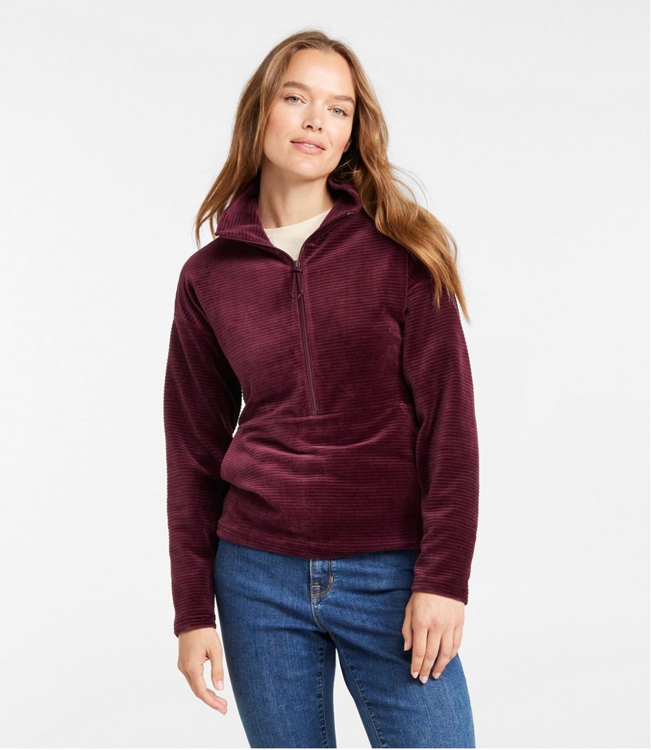 Women's Soft Stretch Corduroy Pullover, Half-Zip / L.L.Bean