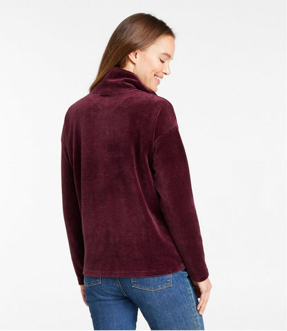 Women's Soft Stretch Corduroy Pullover, Half-Zip / L.L.Bean