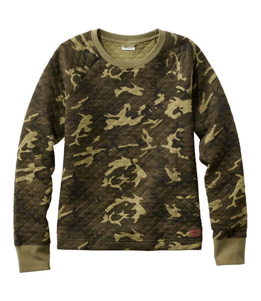 Women's Quilted Sweatshirt, Crewneck Pullover Print / L.L.Bean