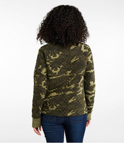 Women's Quilted Sweatshirt, Crewneck Pullover Print / L.L.Bean