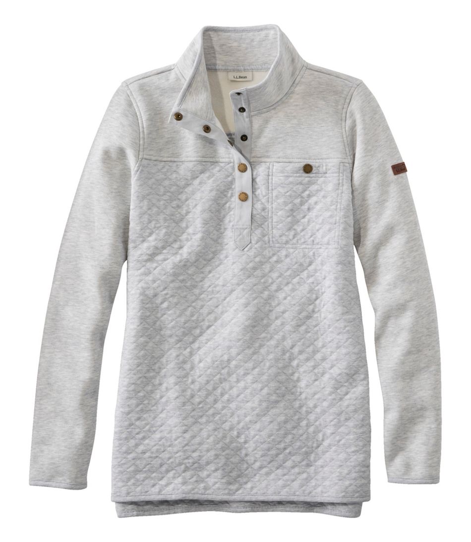 Women's Quilted Sweatshirt, Mockneck Tunic / L.L.Bean