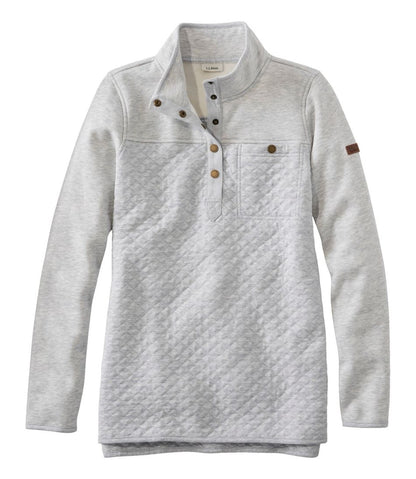 Women's Quilted Sweatshirt, Mockneck Tunic / L.L.Bean