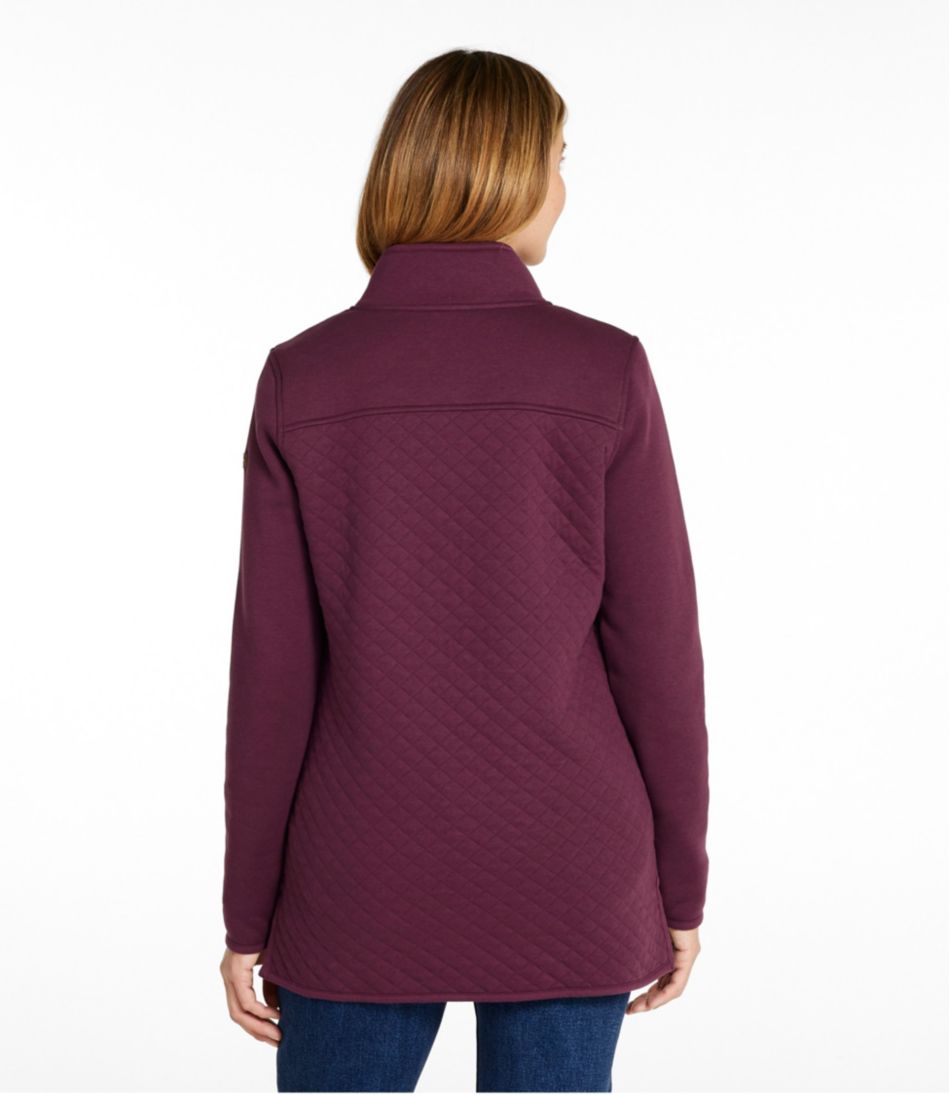 Women's Quilted Sweatshirt, Mockneck Tunic / L.L.Bean