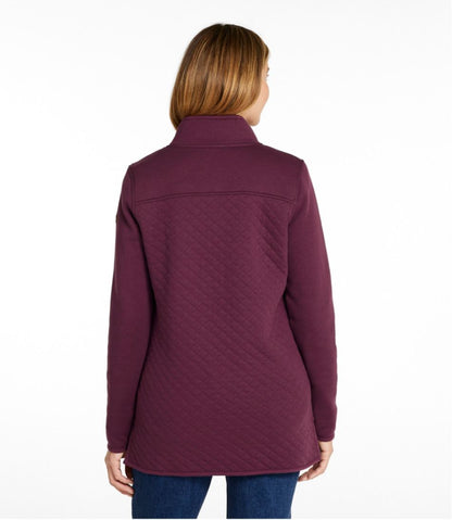 Women's Quilted Sweatshirt, Mockneck Tunic / L.L.Bean